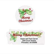Merry Christmas Labels & Envelope Seals Set