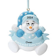 Personalized Snowbaby's First Christmas Ornament