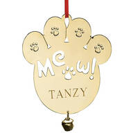 Personalized Meow Brass Ornament