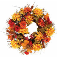 18" Fall Mum Wreath by OakRidge™