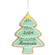 Personalized Christmas Tree Cookie Ornament