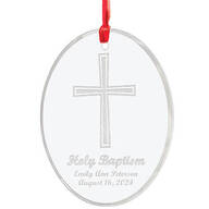 Personalized Glass Baptism Ornament
