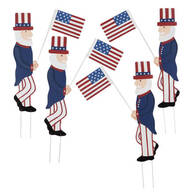 Uncle Sam Metal Yard Stakes, Set/4 by Fox River Creations™