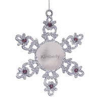 Personalized Birthstone Snowflake Pewter Ornament