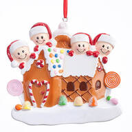 Gingerbread Family Ornament, Family of 4