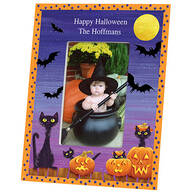 Personalized Cats, Bats and Boo Halloween Frame