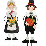 Metal Pilgrim Boy and Girl Stakes by Fox River™ Creations