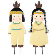 Metal Native American Boy and Girl by Fox River™ Creations