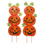 Jack-O-Lantern Metal Stakes Set of 2 by Fox River Creations™