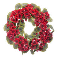14" Geranium Wreath by OakRidge™