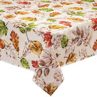Pressed Leaves Oilcloth Tablecloth
