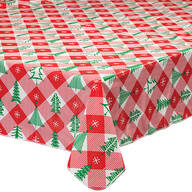 Vintage Holiday Tree Vinyl Table Cover by Chef's Pride™