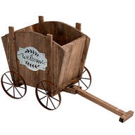 Welcome Wagon Wooden Planter Box