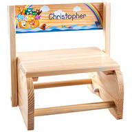 Personalized Natural Noah's Ark Step Stool