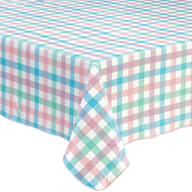 Spring Breeze Checked Vinyl Table Cover