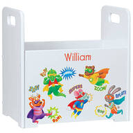 Personalized Superheroes Book Caddy
