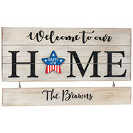 Personalized "Welcome to our Home" Holiday Plaque