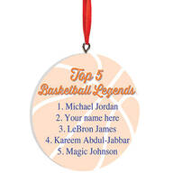 Personalized Basketball Legends Ornament
