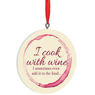 Personalized I Cook With Wine Ornament