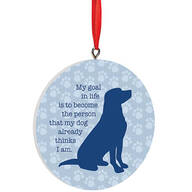 Personalized Dog Life Goals Ornament