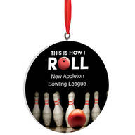 Personalized "This is How I Roll" Bowling Ornament