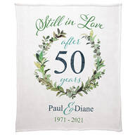 Personalized Anniversary Throw, 50"x60"