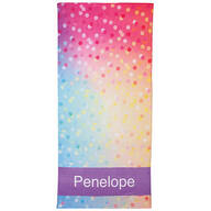 Personalized Dots Beach Towel