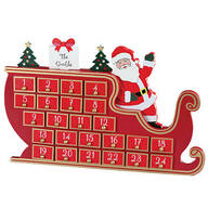 Personalized Wood Santa Sleigh Countdown Calendar By Holiday Peak™
