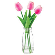 Tulips In Glass Vase by OakRidge™
