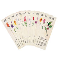Flower of the Month Bookmarks, Set of 12