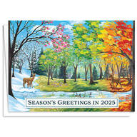 Personalized Seasonal Landscape Calendar Cards, Set of 20