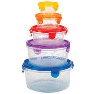 Embossed Round Storage Containers by Chef's Pride™, Set of 5