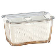 Storage Container with Drain Basket and Divider by Chef's Pride™