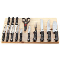 15-Pc. Wildcraft Cutlery with Wood Cutting Board Set
