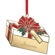 Personalized Brass Present Ornament