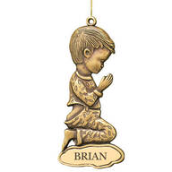 Personalized Bronze Boy Ornament