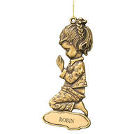 Personalized Bronze Girl Ornament