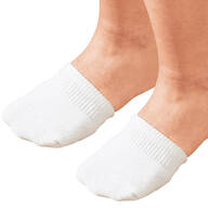 Toe Half Socks 2 Pair - White