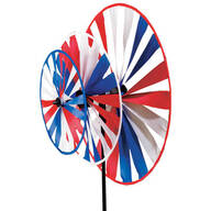 Patriotic Triple Pinwheel Windspinner