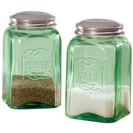 Classic Green Salt and Pepper Shakers