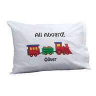 Personalized Train Pillowcase