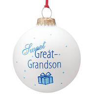 Personalized Sweet Great Grandson Ball Ornament