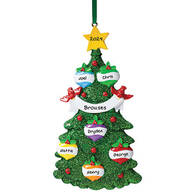 Personalized Glitter Tree Ornament