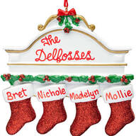 Personalized Christmas Mantel Stocking Ornaments