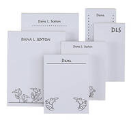 Personalized Flower Notepad Refill, Set of 6
