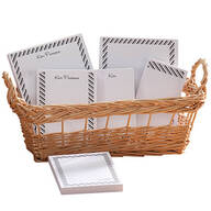Personalized Diagonal Stripes Basketful of Notepads