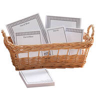 Personalized Vertical Stripes Basketful of Notepads