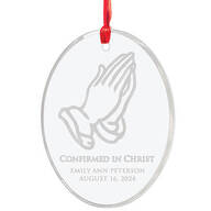 Personalized Glass Confirmation Ornament