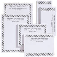 Personalized Diagonal Stripes Business Notepads Refill Set of 6