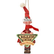 Personalized Mom's Favorite Middle Child Ornament